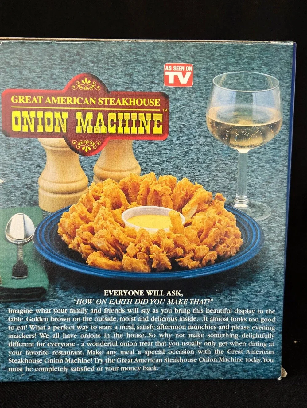 Great American Steakhouse Blooming Onion Machine w/Cookbook As Seen On TV EUC